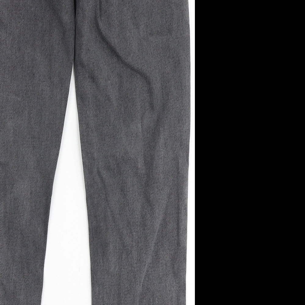 River Island Girls Black 100% Cotton Straight Jeans Size 11 Years Regular Zip - MOM FIT
