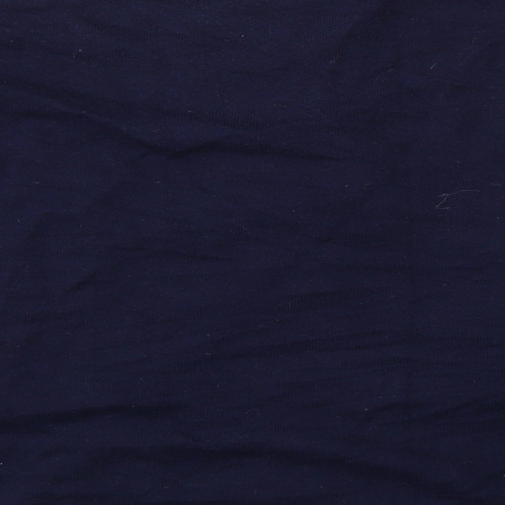 Marks and Spencer Womens Blue V-Neck Cotton Cardigan Jumper Size 14