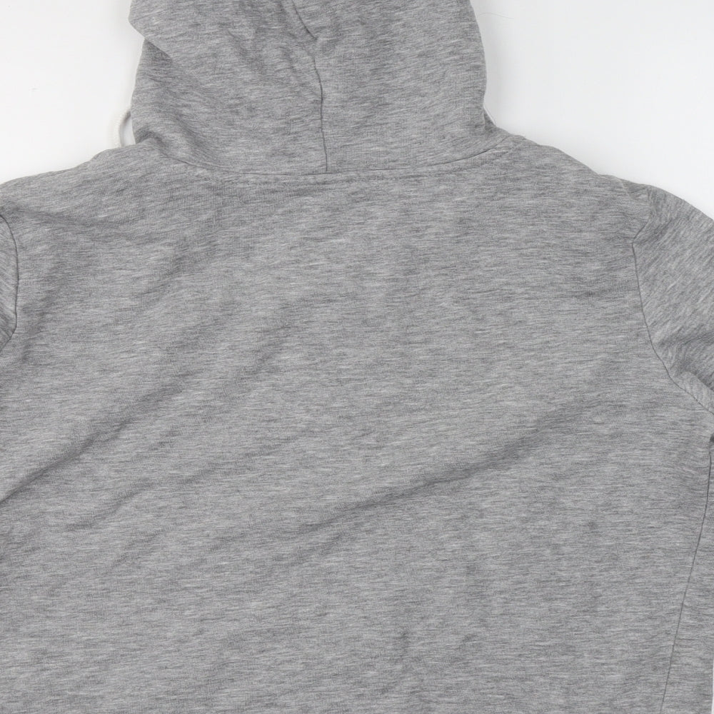 Divided by H&M Womens Grey Round Neck Cotton Full Zip Jumper Size M