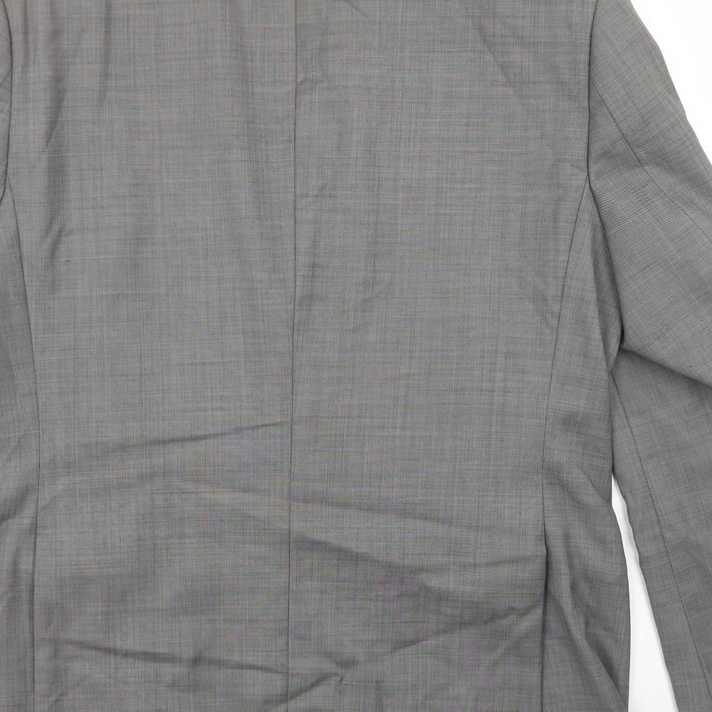 Paul Costelloe Mens Grey Polyester Jacket Blazer Size 40