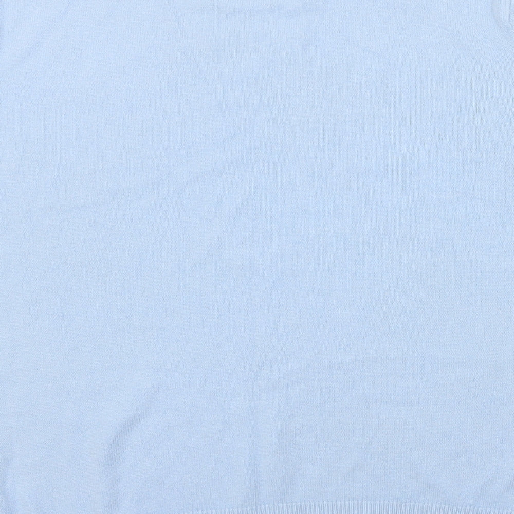 Berkertex Womens Blue Round Neck Acrylic Pullover Jumper Size 14