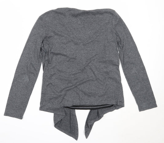 Marks and Spencer Womens Grey Round Neck Polyester Cardigan Jumper Size 10