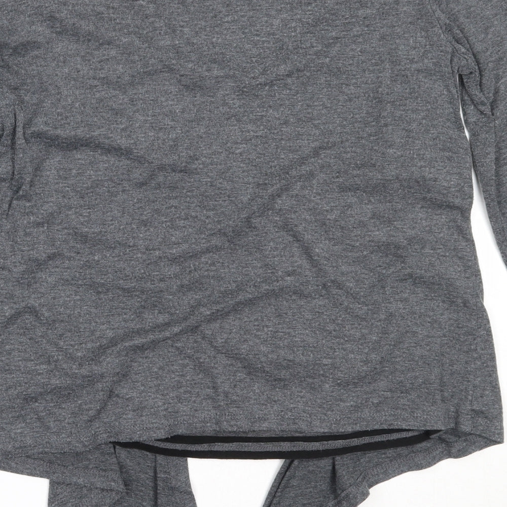 Marks and Spencer Womens Grey Round Neck Polyester Cardigan Jumper Size 10