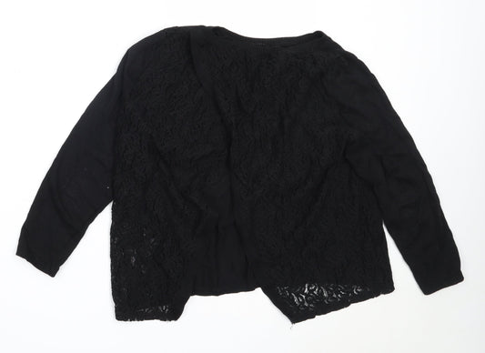 NEXT Womens Black Round Neck Cotton Pullover Jumper Size 12