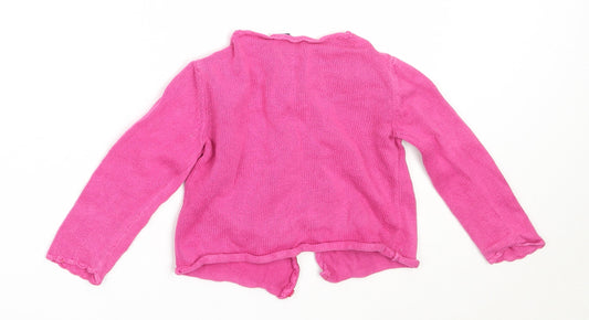 Gap Girls Pink Cotton Cardigan Jumper Size 12-18 Months Button