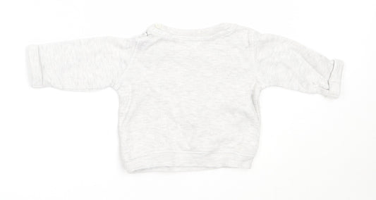 Matalan Boys Grey Cotton Pullover Jumper Size 0-3 Months