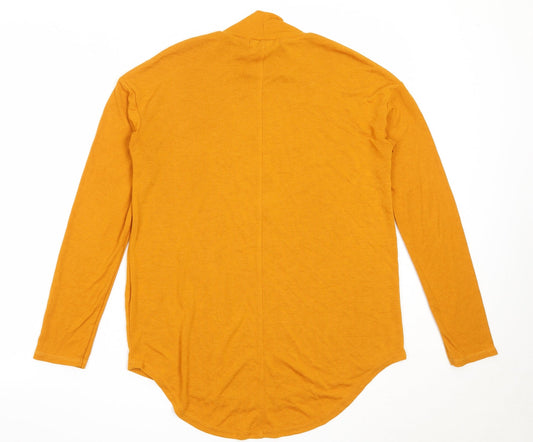 NEXT Womens Yellow High Neck Viscose Pullover Jumper Size 6