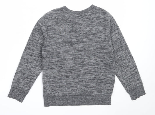 H&M Boys Grey Cotton Pullover Sweatshirt Size 9-10 Years
