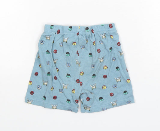 George Boys Green Polka Dot Cotton Sleep Shorts Size 12-18 Months - Avengers