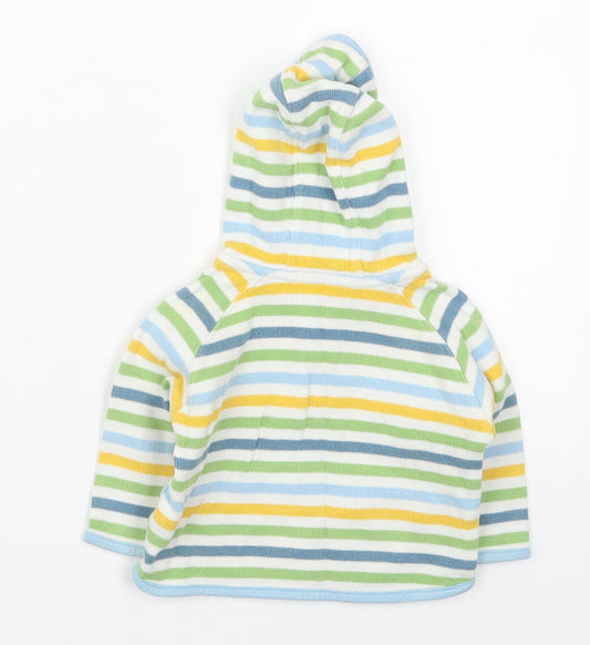 Marks and Spencer Boys Multicoloured Striped Jacket Size 6-9 Months Pullover - Hoodie