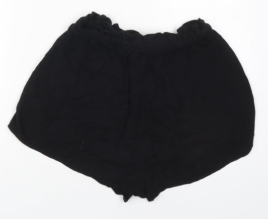 H&M Womens Black Viscose Mom Shorts Size 10 Regular