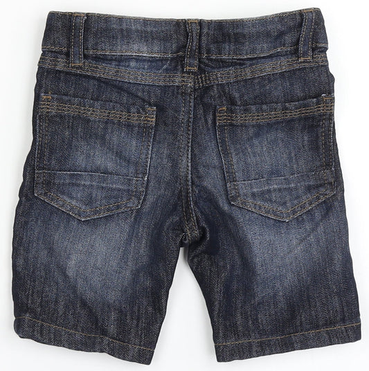 Denim & Co. Boys Blue Cotton Cropped Jeans Size 18-24 Months Button - Shorts