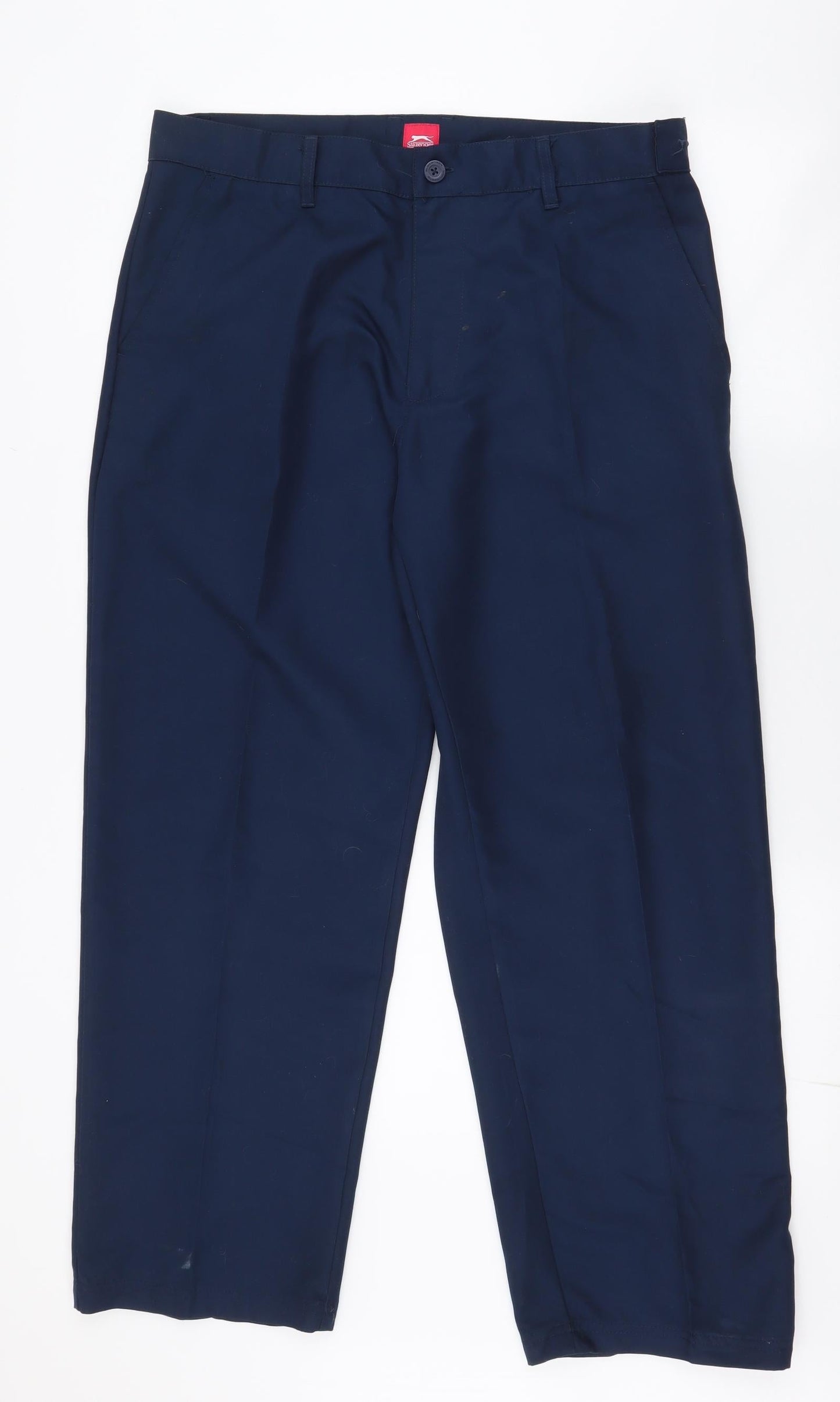 Slazenger Mens Blue Polyester Dress Pants Trousers Size 34 in L29 in Regular Zip