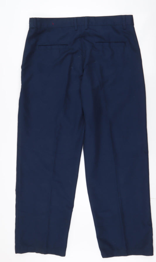 Slazenger Mens Blue  Polyester Dress Pants Trousers Size 34 in L29 in Regular Zip