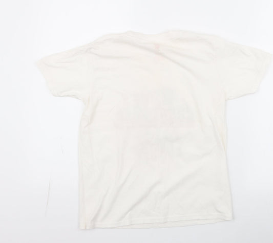 Liverpool FC Boys White 100% Cotton Jersey T-Shirt Size 9-10 Years Round Neck Pullover