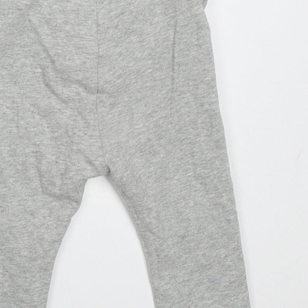 H&M Girls Grey Cotton Capri Leggings Size 12-18 Months Pullover - star print