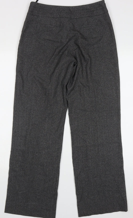 Autonomy Womens Grey Polyester Trousers Size 10 L31 in Regular Button