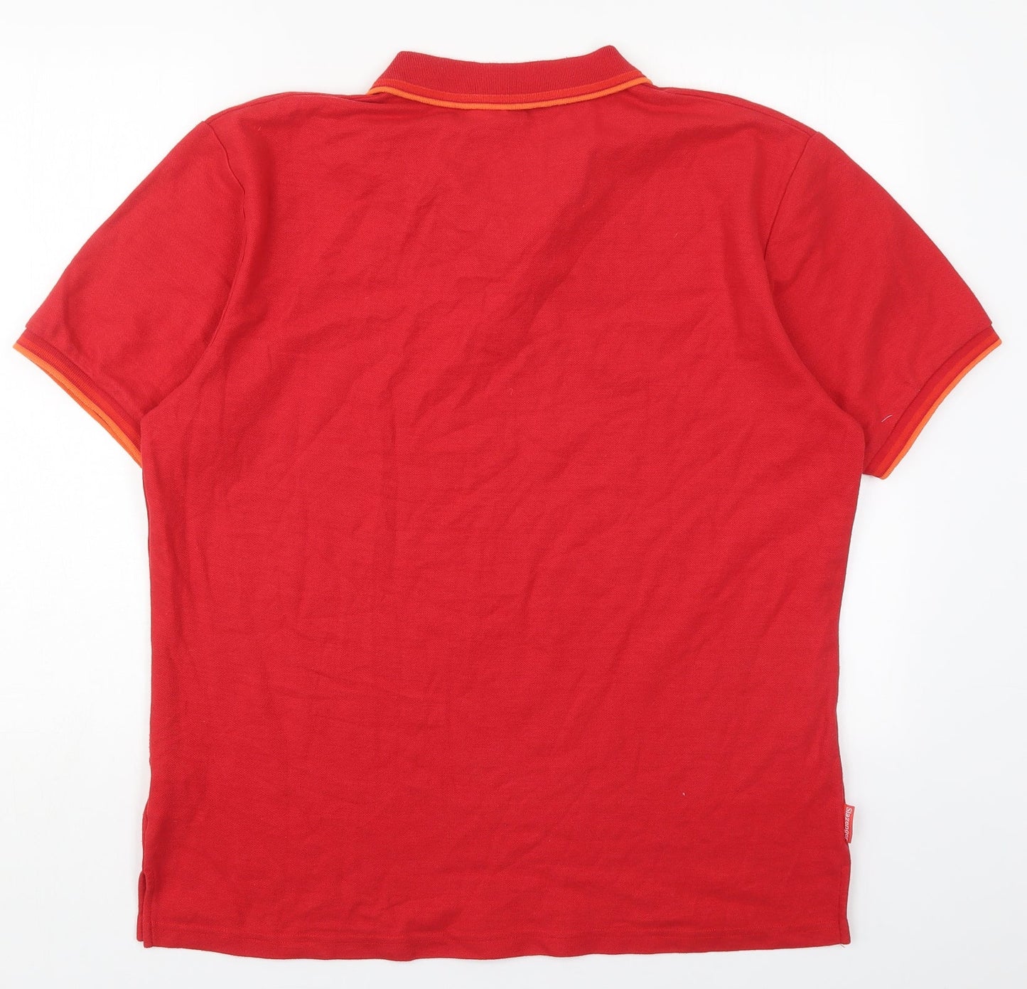 Slazenger Mens Red Polyester Polo Size XL Collared Pullover