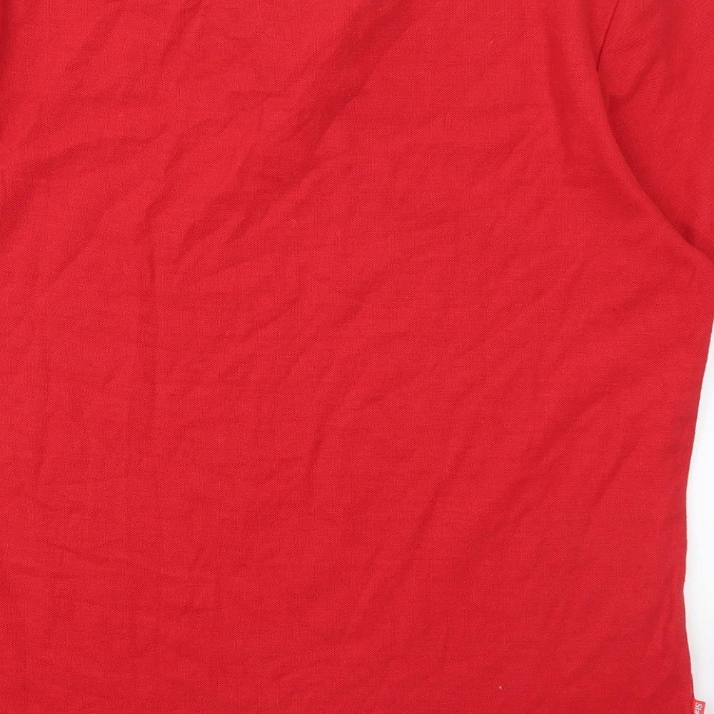 Slazenger Mens Red Polyester Polo Size XL Collared Pullover