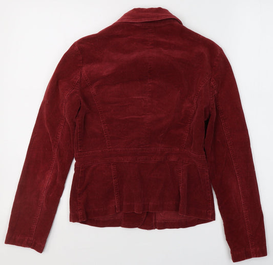 B. Moss Womens Red Jacket Blazer Size 4