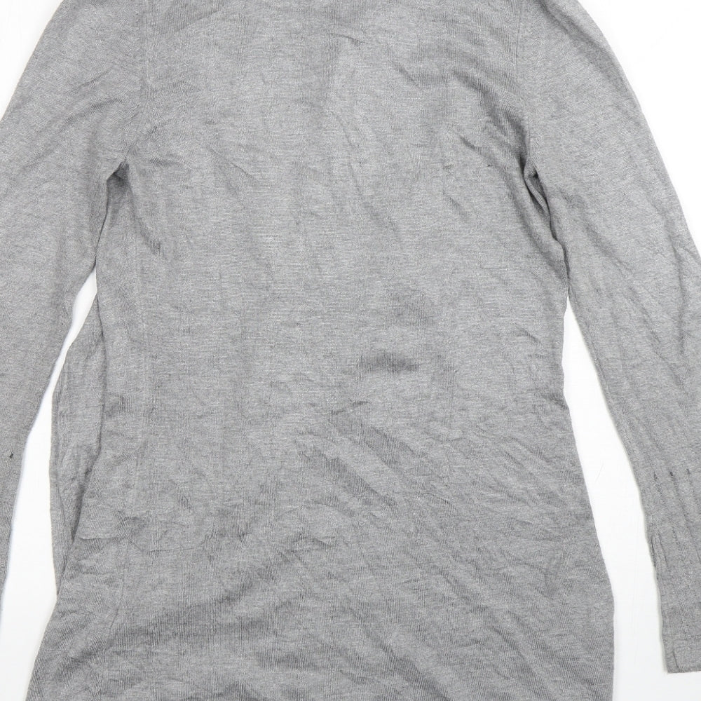 Per Una Womens Grey V-Neck Viscose Cardigan Jumper Size 8