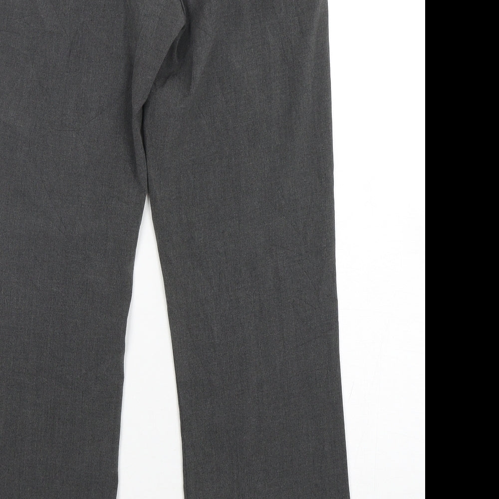 Tu-Chuzy? Womens Grey Polyester Trousers Size 8 L30 in Regular Zip