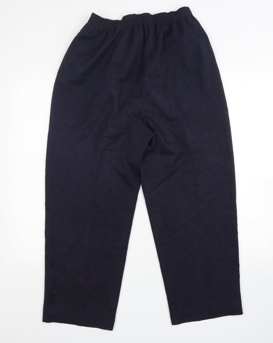 Preworn Womens Blue Polyester Trousers Size 34 in L26 in Regular