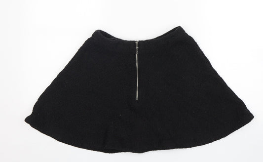 Topshop Womens Black Polyester Mini Skirt Size 8