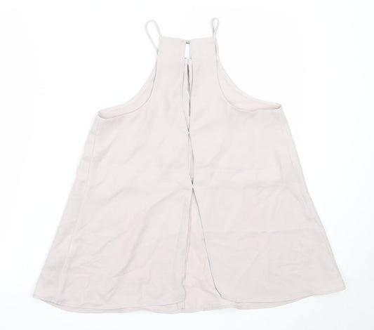 River Island Womens Grey Polyester Camisole Blouse Size 8 Square Neck
