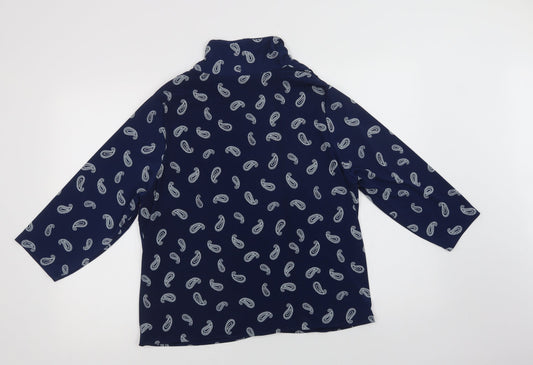 Marisota Womens Blue Paisley Overcoat Blazer Size 20