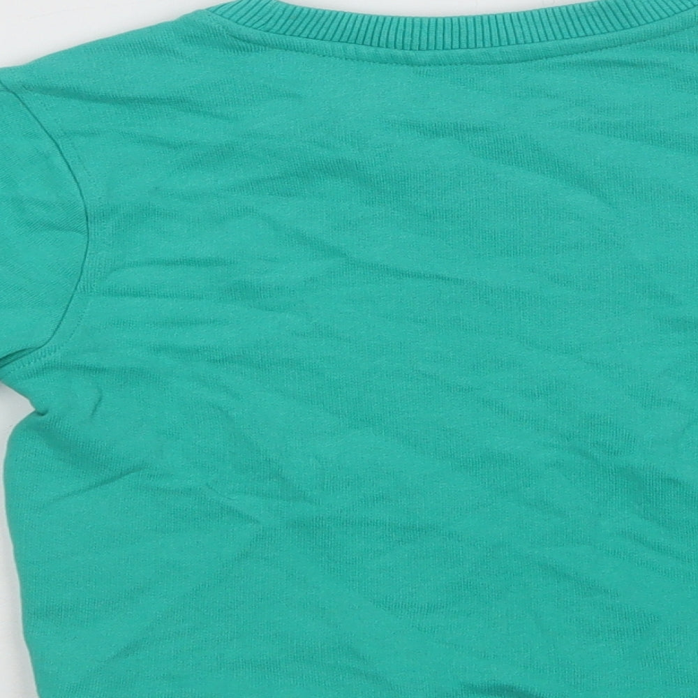 Mini Cl Girls Green Cotton Pullover Sweatshirt Size 4-5 Years - Happy