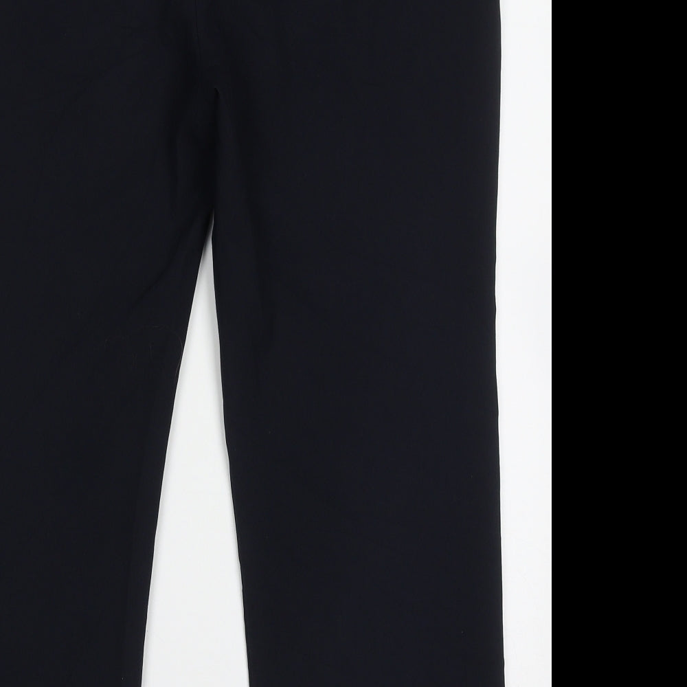 bonmarch Womens Blue Polyester Trousers Size 12 L25 in Regular Hook & Eye