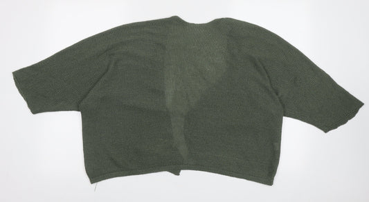 Preworn Womens Green V-Neck Acrylic Cardigan Jumper Size M