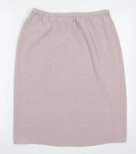Frank Usher Womens Pink Polyester A-Line Skirt Size 14