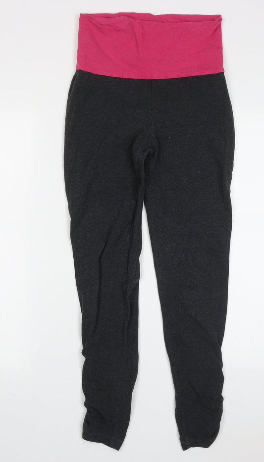 Preworn Womens Grey Cotton Capri Leggings Size 8 L28 in