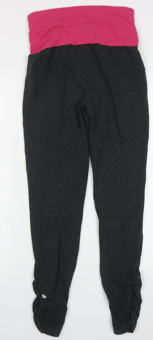 Preworn Womens Grey Cotton Capri Leggings Size 8 L28 in