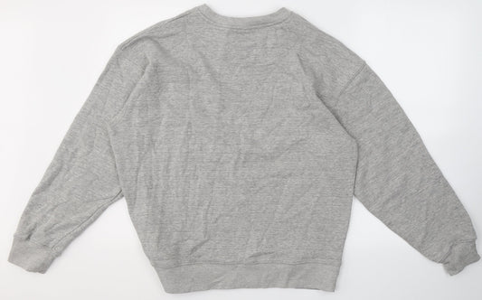 Hutson Harbour Mens Grey Round Neck Cotton Pullover Jumper Size L