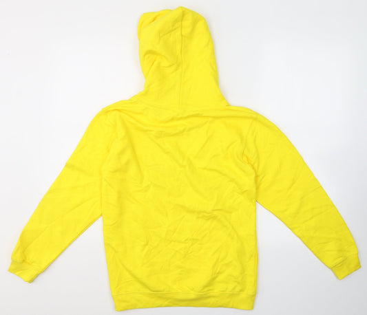 Justhoods Girls Yellow Cotton Pullover Hoodie Size 12-13 Years - Loser/Lover