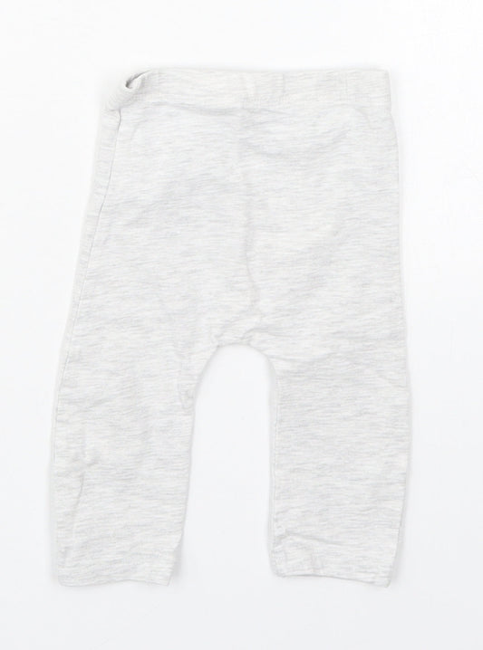Matalan Girls Grey Cotton Capri Leggings Size 3-6 Months