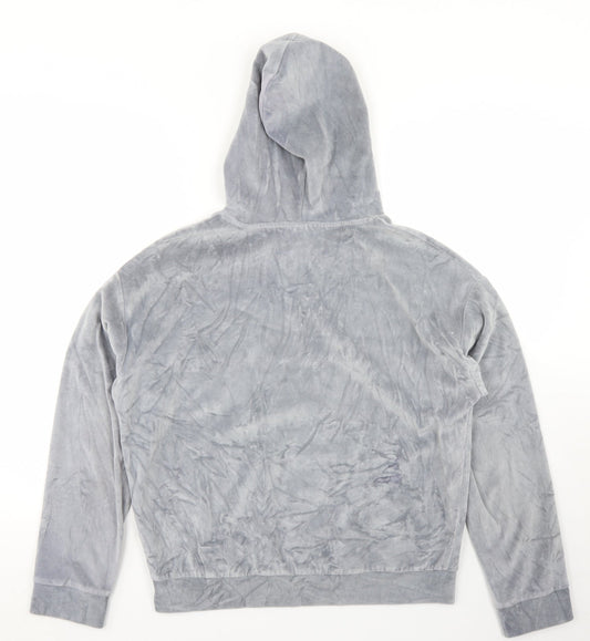 Topshop Womens Grey Cotton Pullover Hoodie Size 8