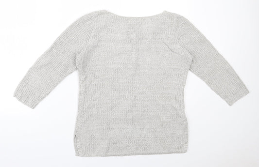 Old Navy Womens Grey Round Neck Cotton Pullover Jumper Size XS