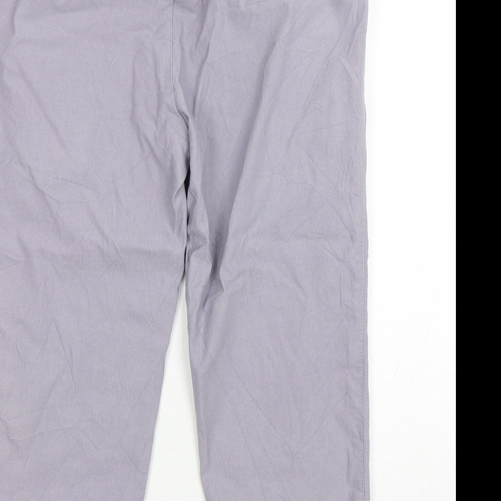 Preworn Womens Grey Viscose Pedal Pusher Trousers Size 8 L21 in Regular