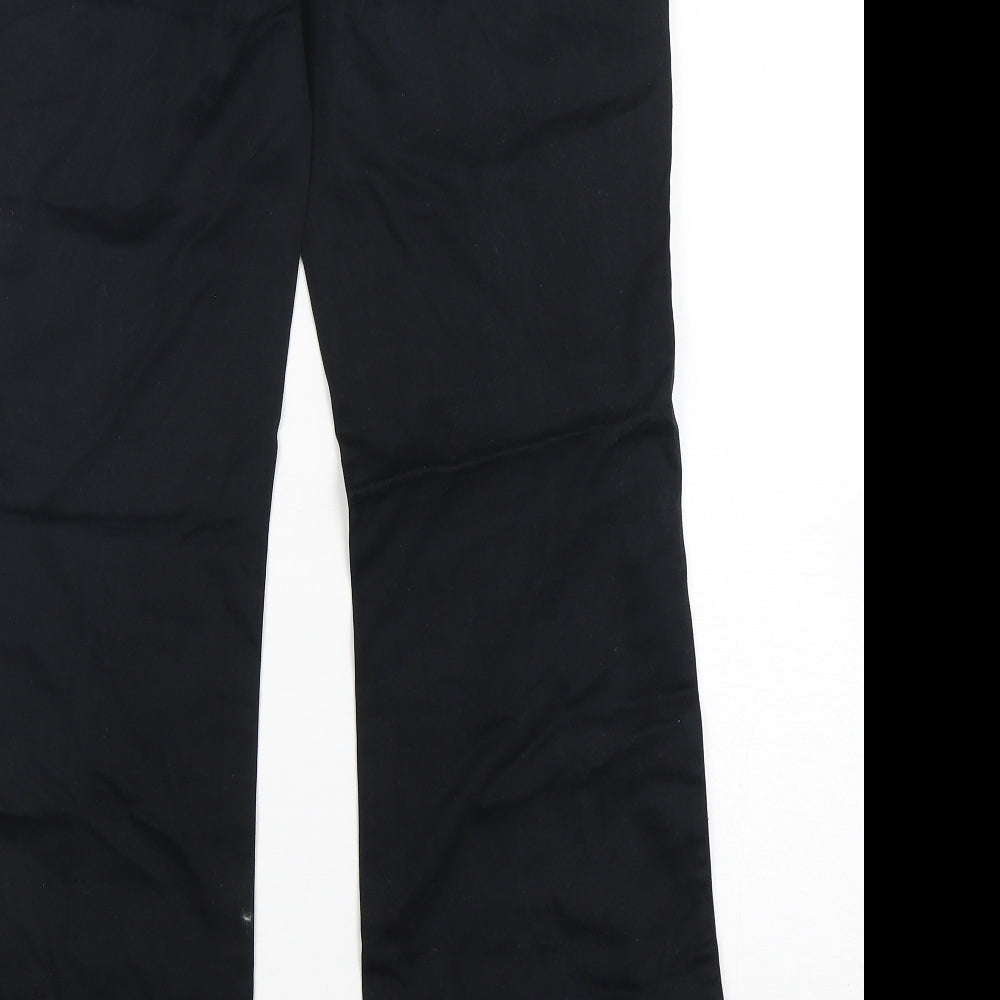 Preworn Womens Black Polyester Trousers Size 36 in L30 in Regular