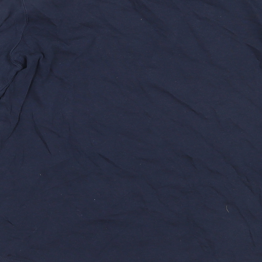 TU Girls Blue Cotton Basic T-Shirt Size 9 Years Round Neck