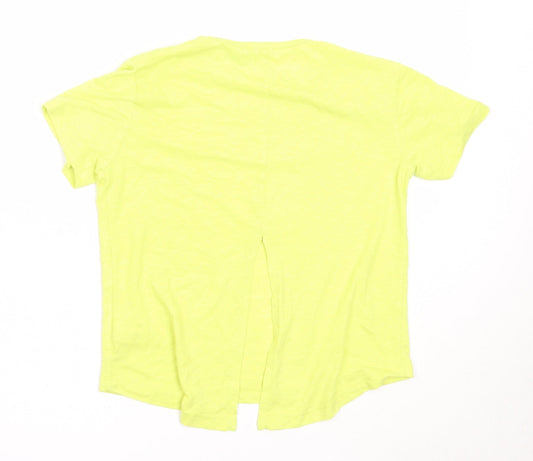 Leigh Tucker Girls Green Polyester Basic T-Shirt Size 7-8 Years Round Neck