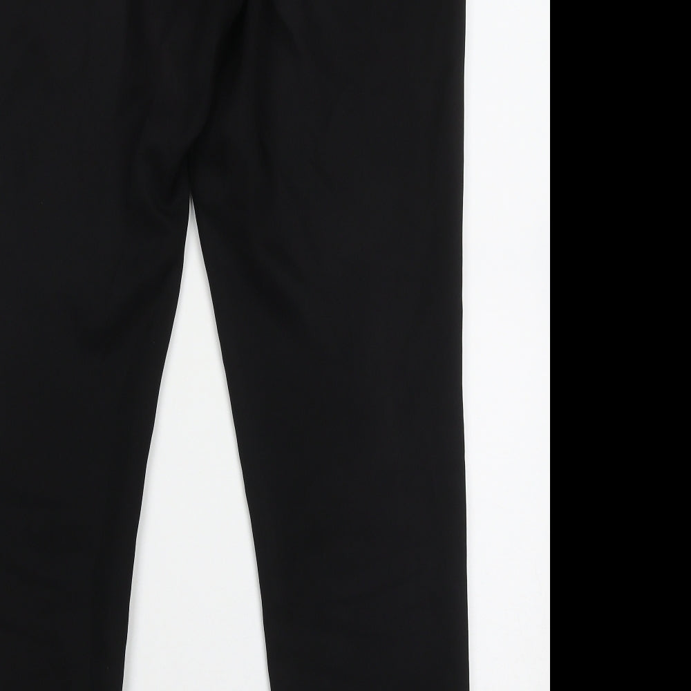New Look Womens Black Polyester Trousers Size 14 L30 in Regular Hook & Eye