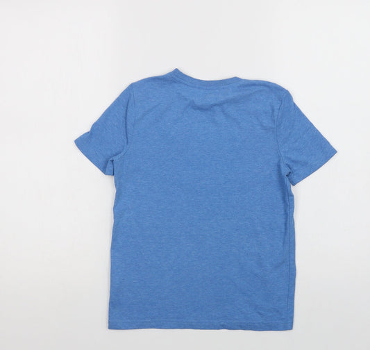 PlayStation Girls Blue Polyester Basic Polo Size 7-8 Years Crew Neck