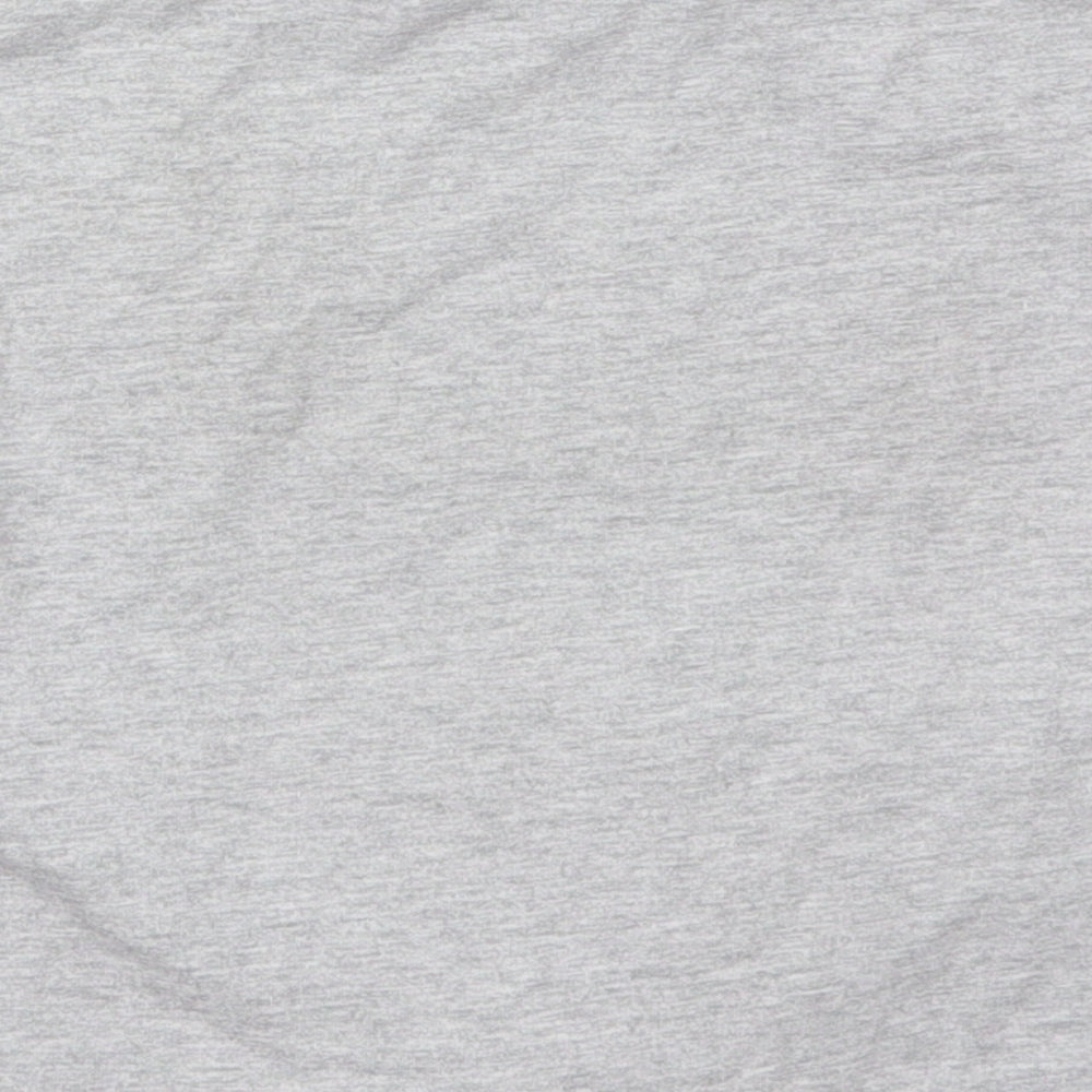 George Girls Grey Cotton Basic T-Shirt Size 9-10 Years Crew Neck Pullover - Playstation