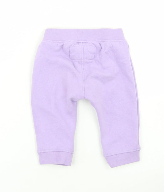 O'Neills Girls Purple Cotton Jogger Trousers Size 6-9 Months