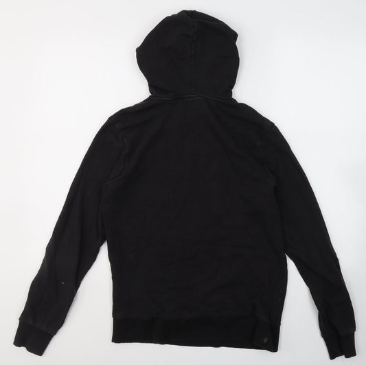 JACK & JONES Mens Black  Cotton Pullover Hoodie Size S   - 1990